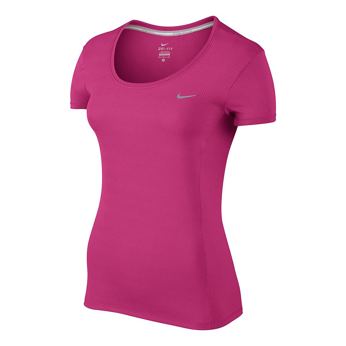 Womens Nike Dri-Fit Contour Short Sleeve Technical Tops at Road Runner ...