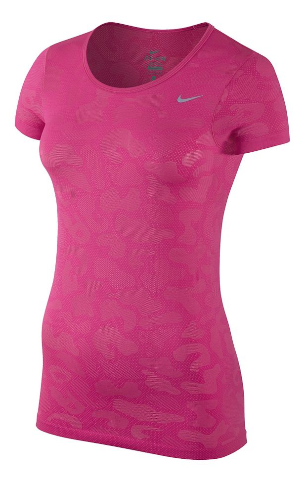 Image of Nike Dri-Fit Knit Short Sleeve Contrast Top