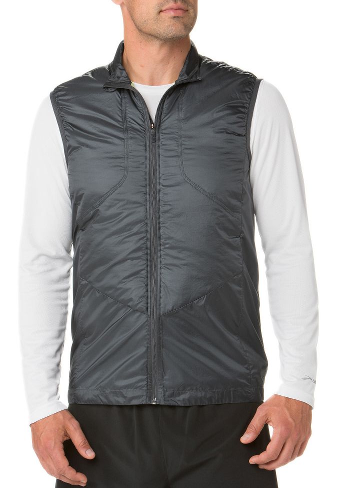 brooks vest mens grey