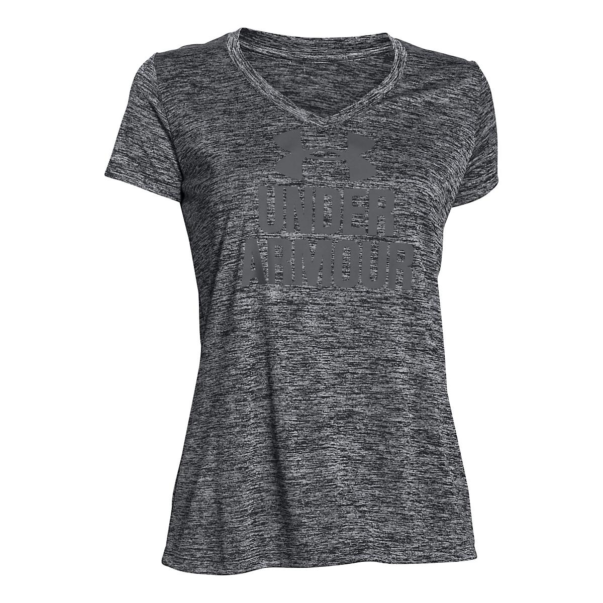 Womens Nike Dri-Fit Knit Texture V-Neck Short Sleeve Technical Tops at ...