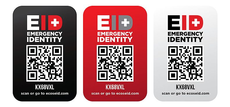 Image of Emergency ID Stickers 3 pack