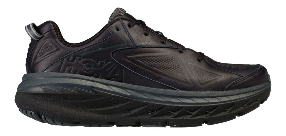 hoka one one womens bondi leather black