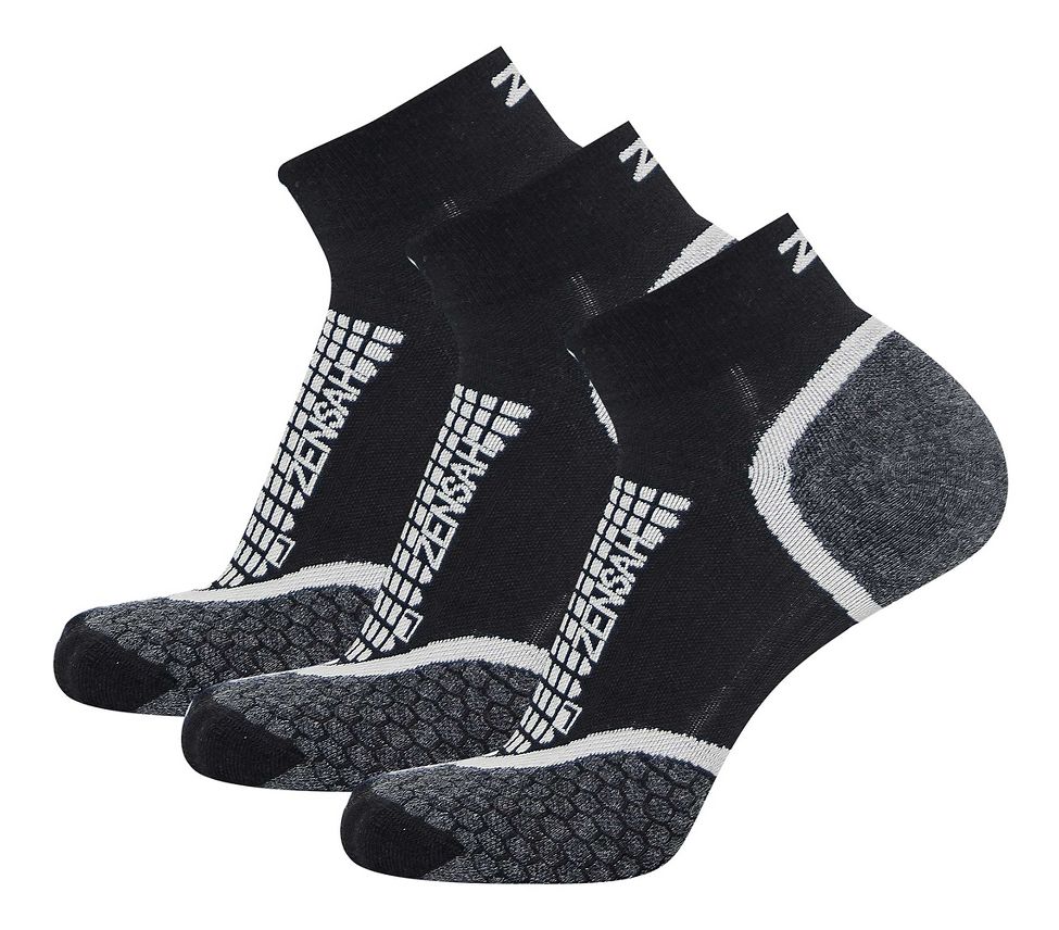 Image of Zensah Grit Ankle Running Socks 3 Pack Socks