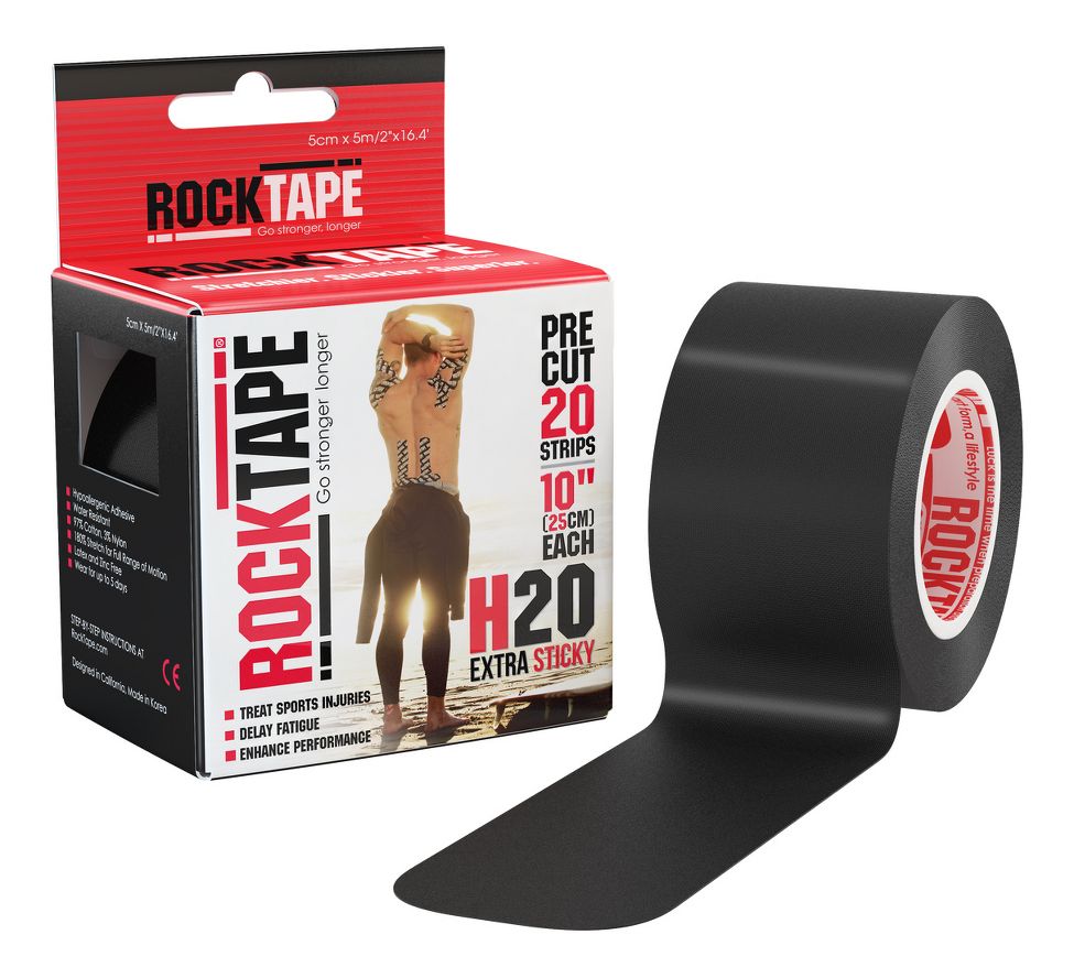 Image of ROCKTAPE Pre-Cut H2O Extra Sticky Kinesiology Tape 20 Strips