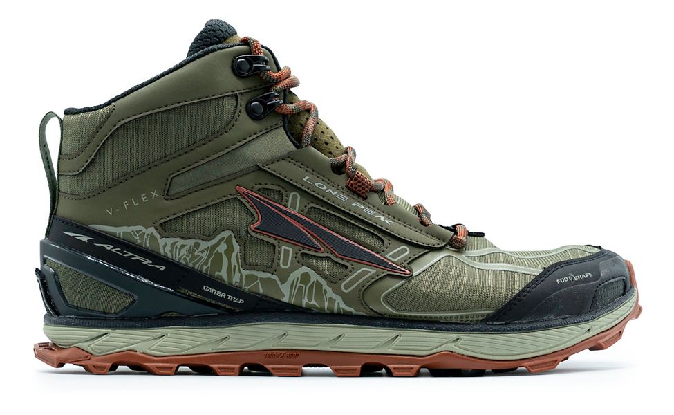 Mens Altra Lone Peak 4.0 Mid Mesh Trail Running Shoe at Road Runner Sports