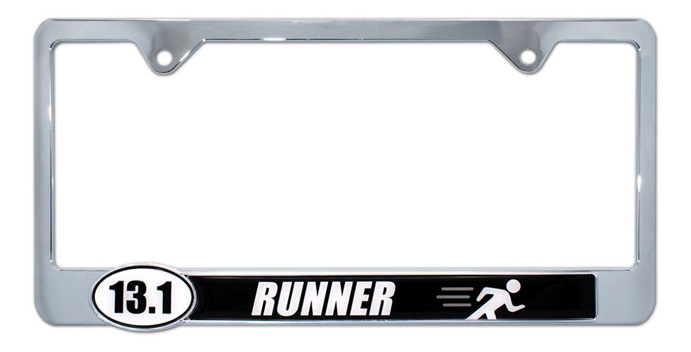 Image of Elektroplate 13.1 Half Marathon Runner License Plate Frame