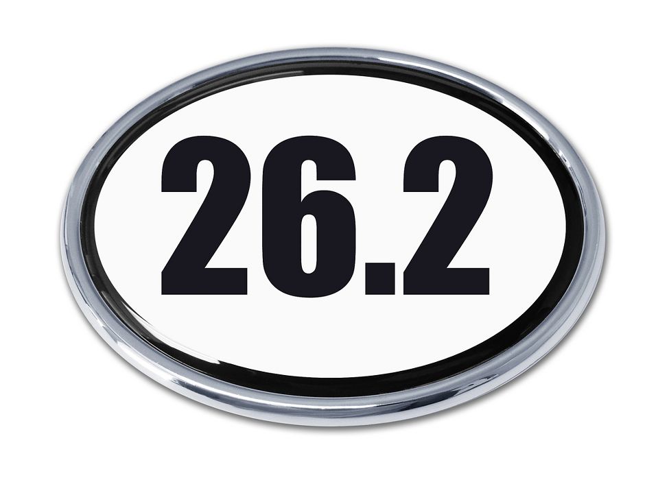 Image of Elektroplate 26.2 Marathon Oval Chrome Emblem