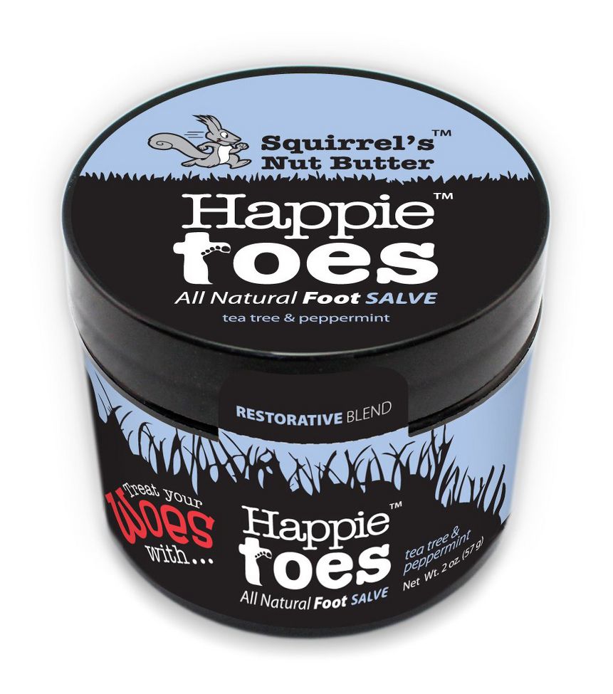 Image of Squirrels Nut Butter Happie Toes All Natural Foot Salve 2.0 ounce Tub