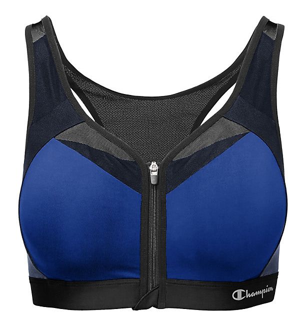 Womens Champion Motion Control Zip Sports Bras At Road Runner Sports