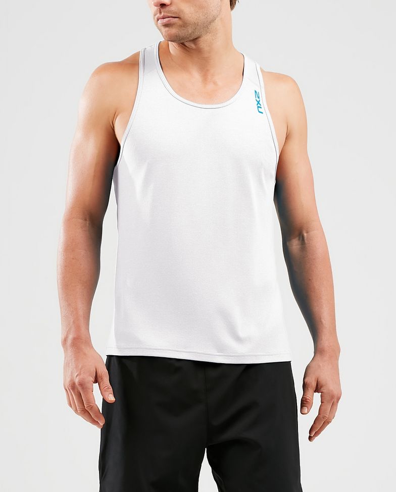 Mens 2XU XVENT G2 Singlet Sleeveless Tank Technical Tops at Road Runner ...