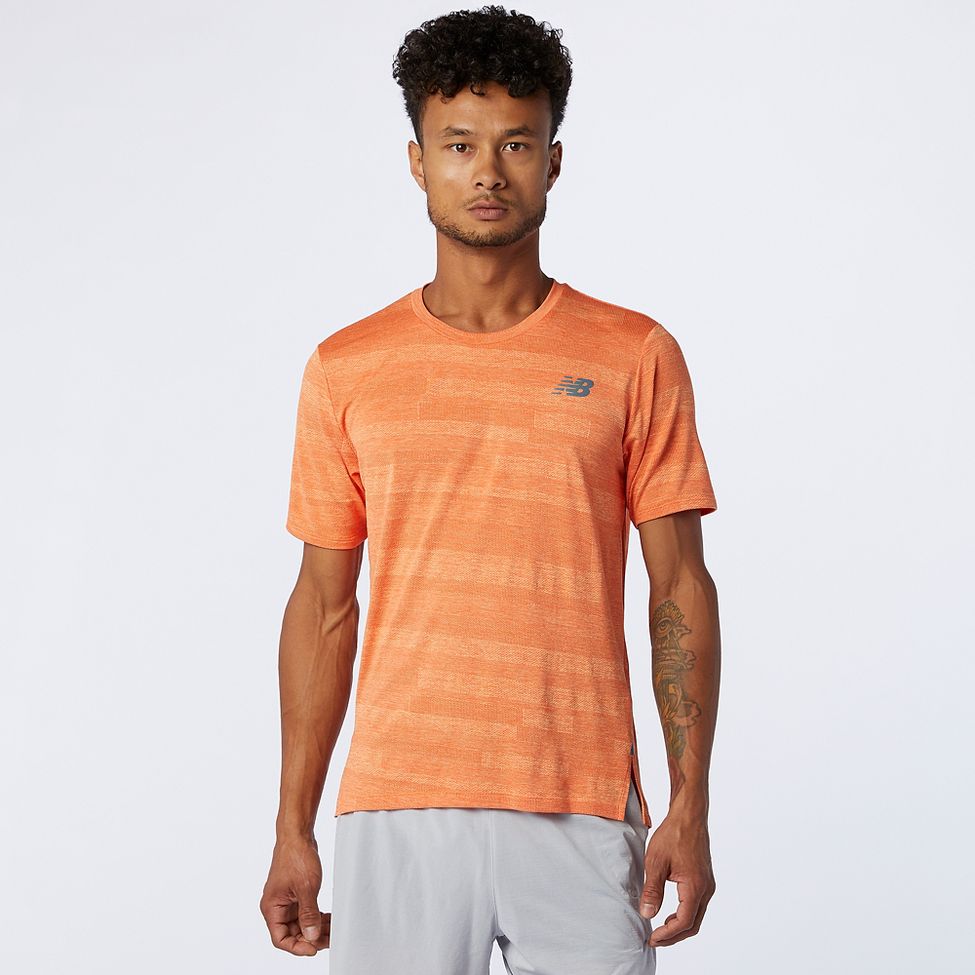 Mens New Balance Q Speed Fuel Jacquard Short Sleeve Technical Tops at ...