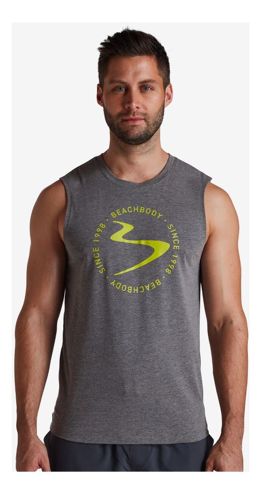 Image of Beach Body Verbiage Wave GFX Muscle Tank