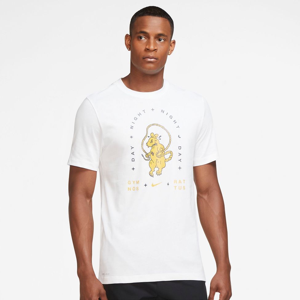 Mens Nike DriFIT Gym Rat Training TShirt Short Sleeve Technical Tops