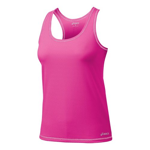 Womens ASICS Emma Singlet Athletic Running Tank Top Neon Pink/White | eBay