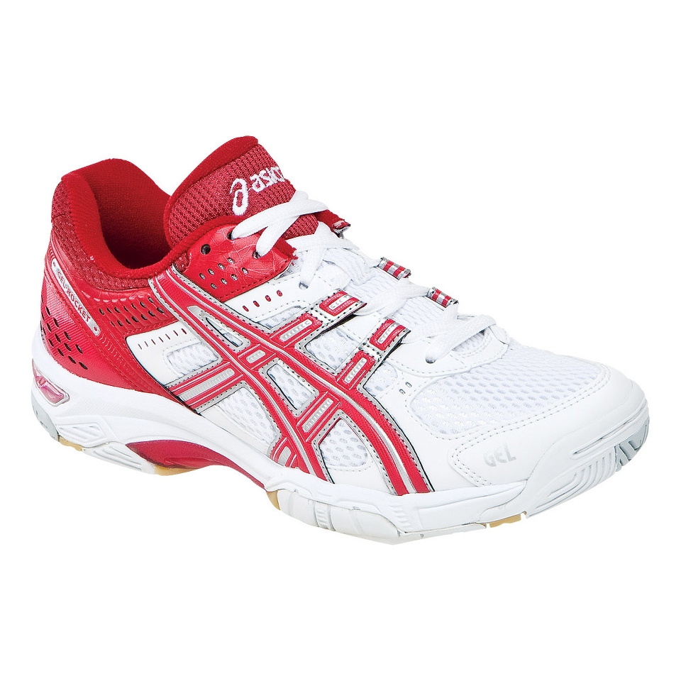 Womens ASICS GEL Rocket 5 Shoe White/Red  