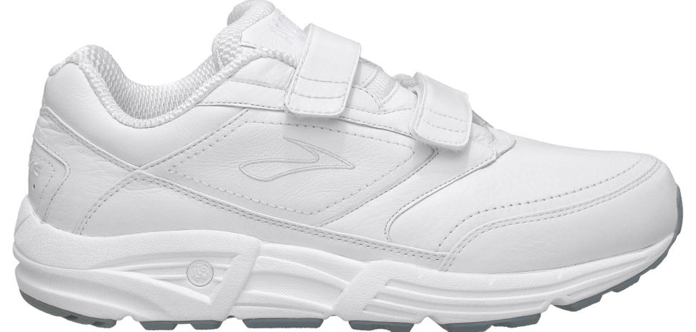 white walking trainers