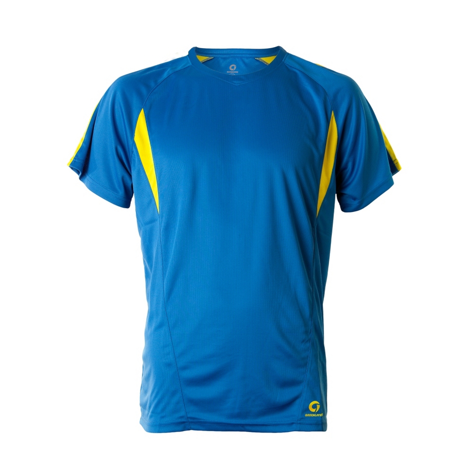 Mens Greenlayer Elite Short Sleeve Tee Royal Blue/Citron   XL