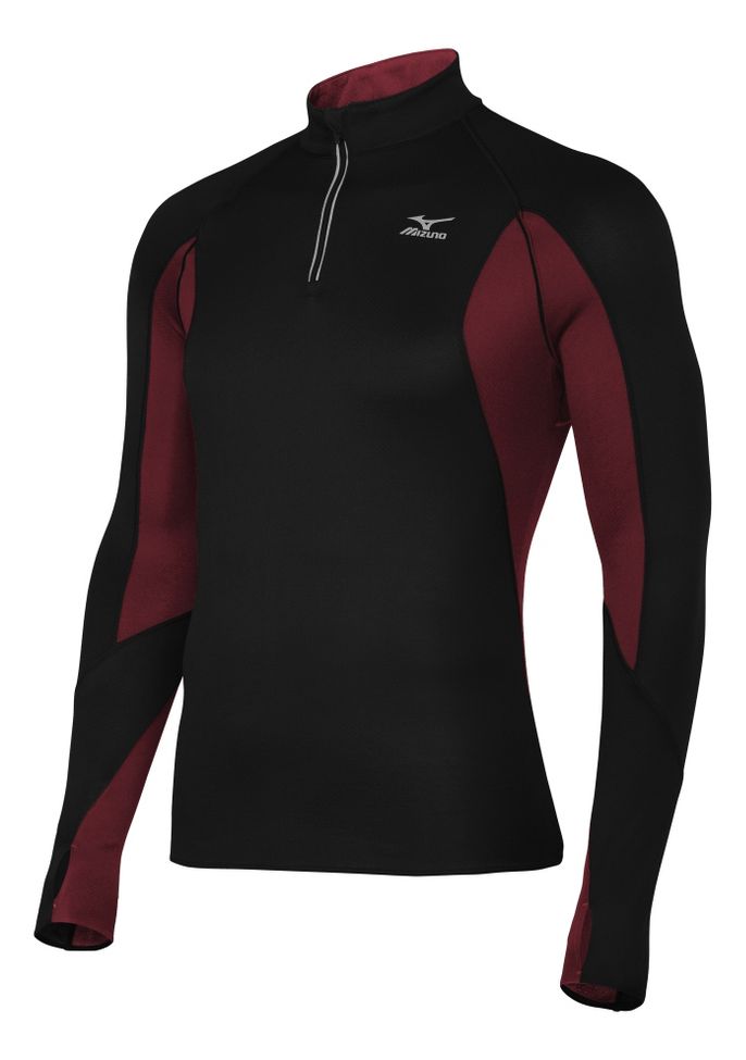 mizuno breath thermo long sleeve half zip running top