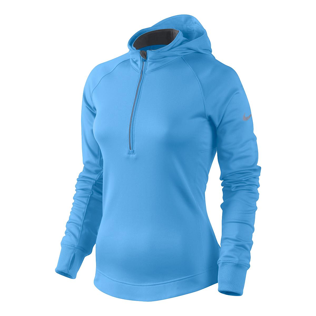 Womens Nike Element Thermal Hoody Long Sleeve 1/2 Zip Technical Tops at ...