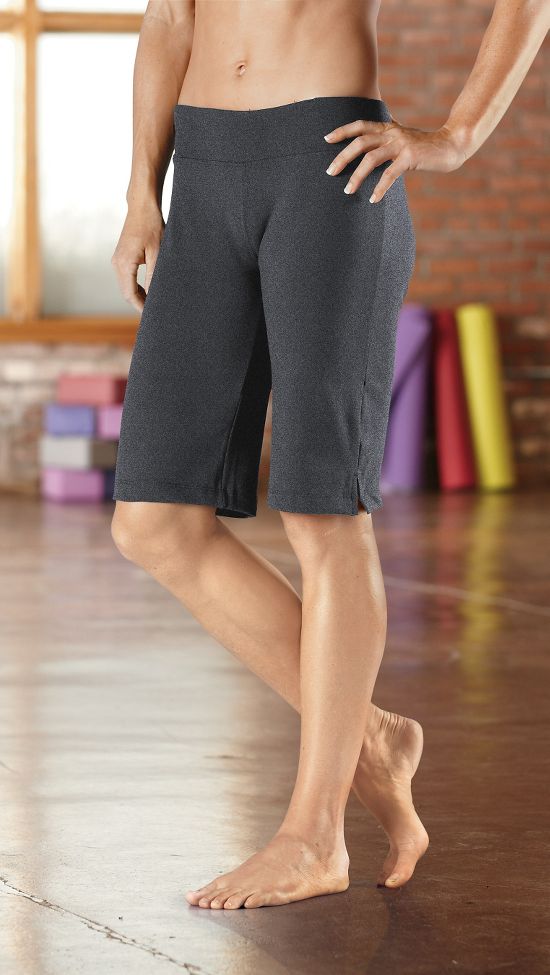 womens knee length walking shorts
