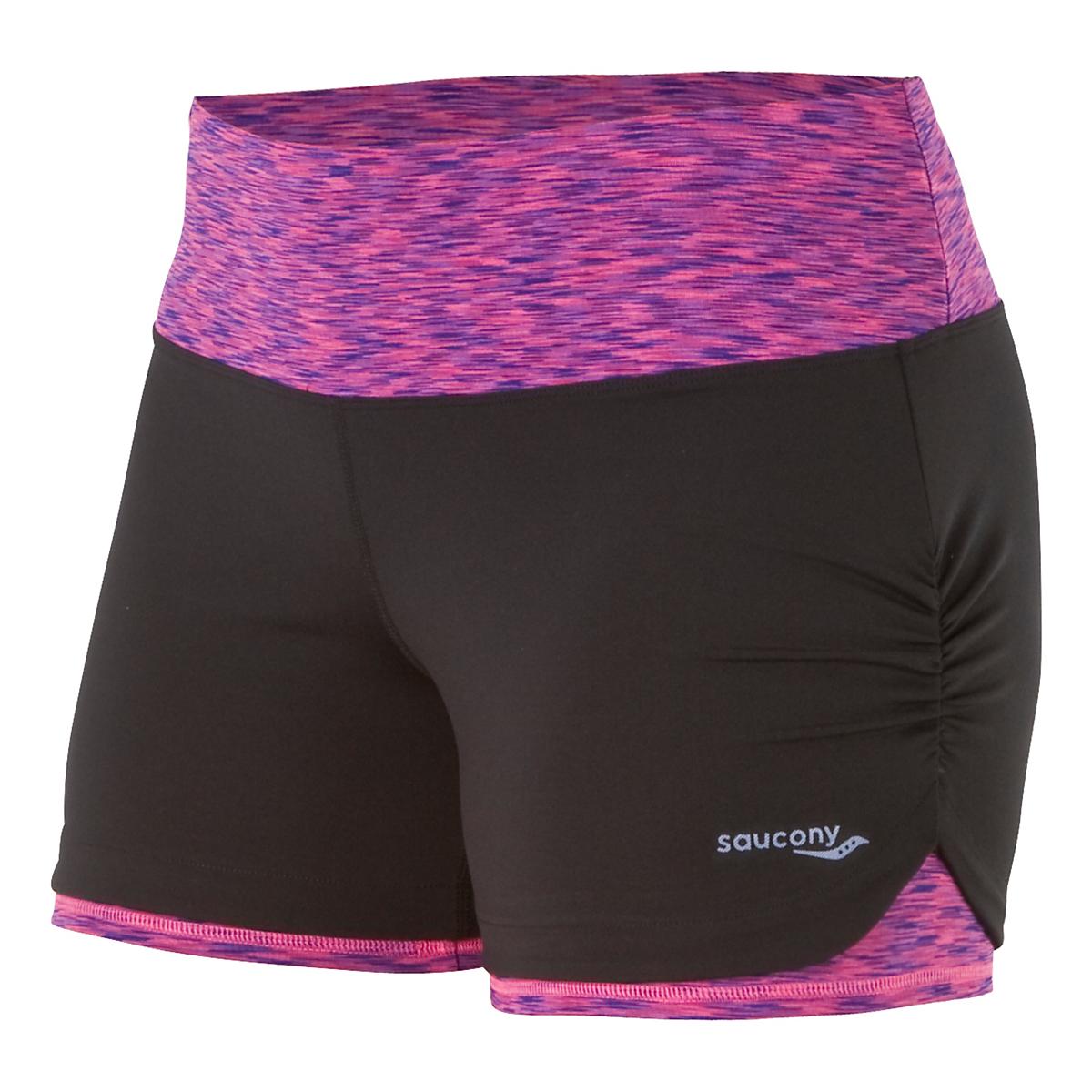 Womens Saucony Ruched LX Fitted Shorts at Road Runner Sports