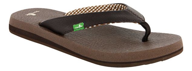 Womens Sanuk Yoga Mat Flip Flops Brown  