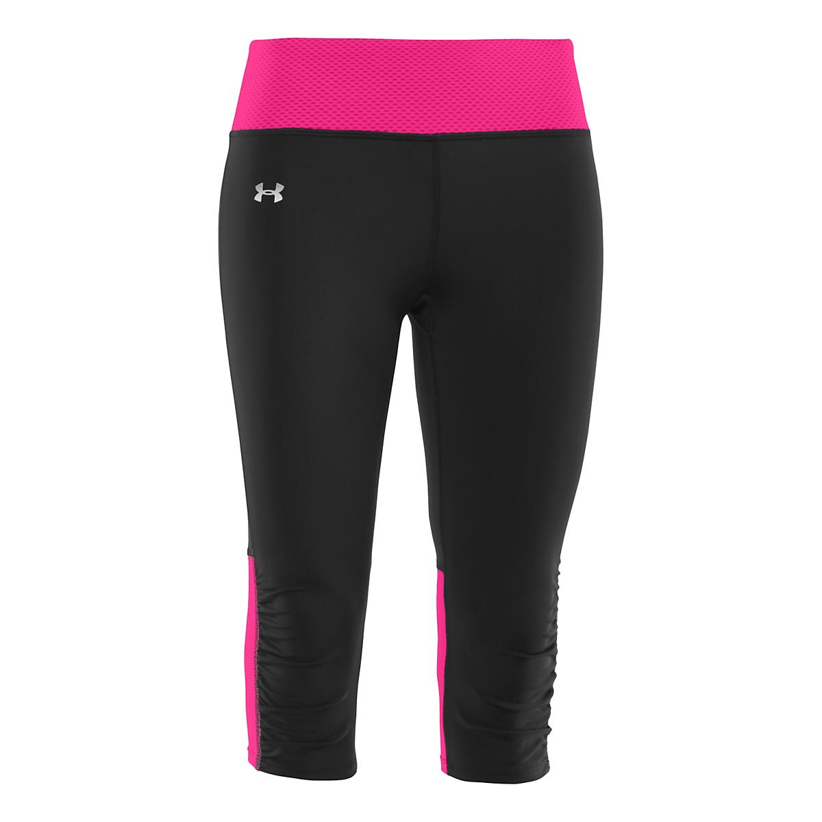 Womens Under Armour UA Fly-By Compression Capri Tights at Road Runner ...