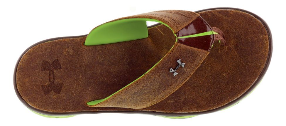 under armour leather flip flops